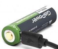 imgАккумулятор GoPower 18650 3000mAh + USB